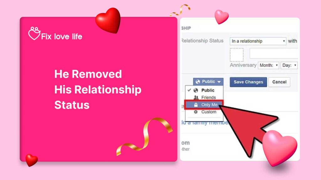 He Removed His Relationship Status